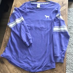 Purple VS PINK long sleeve crew top/shirt